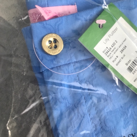 ♏️SOLD♏️ NWT Lilly Pulitzer Kelly Ankle Pants Blue - Picture 4 of 6